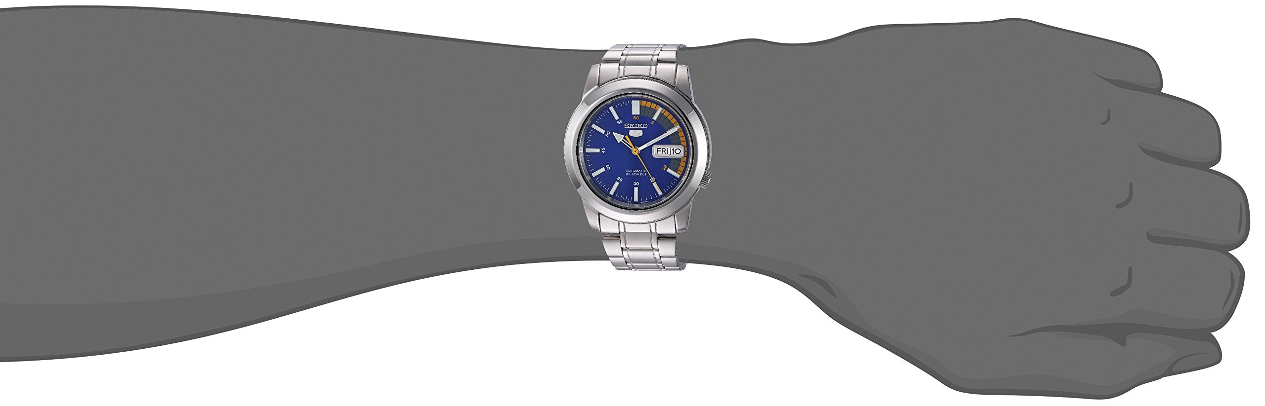 SEIKO SNKK27 Automatic Watch for Men 5-7S Collection - Blue Dial, Stainless Steel Case & Bracelet