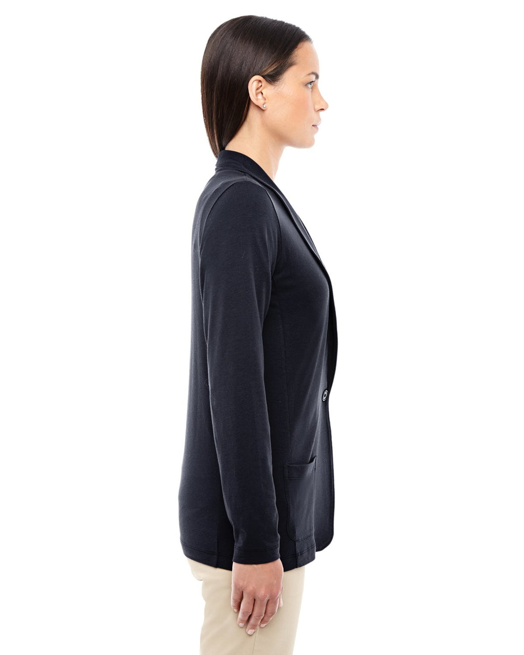 Ladies Perfect FitShawl collar cardigan - WHITE - XS(D0102H76ZgX)