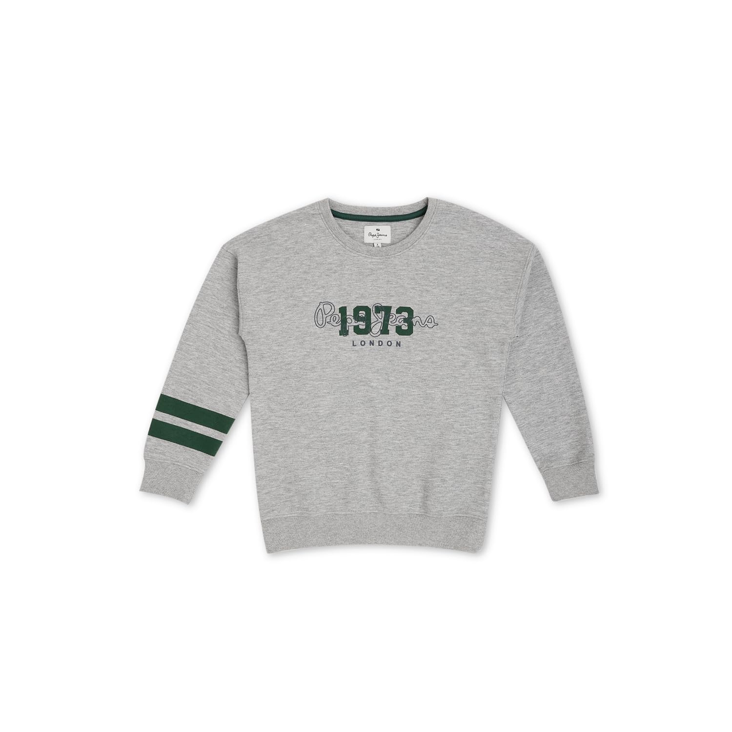 Pepe Jeans BoyS Cotton Crew Neck Sweatshirt (Pb581599 Marl Grey