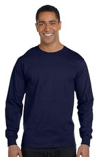 Mens 52 oz comfortSoft cotton Long-Sleeve T-Shirt - WHITE - S(D0102H7KT0T)