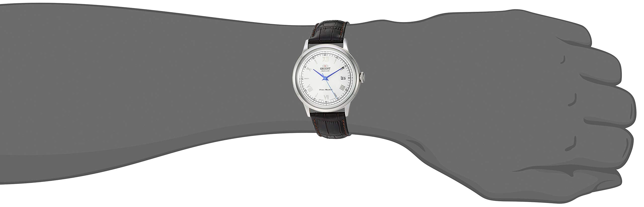Orient 'Bambino Version 2' Japanese Automatic/Hand-Winding Watch with Leather Strap Dial Color: White (Model: FAC00009W0), White