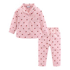 Mud Kingdom Pajamas for Girls Toddler Long Sleeve Sleepwear 100% Cotton Breathable Strawberry Pattern Pink 7-8 Years