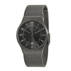 Skagen Men's Sundby Three-Hand Date Charcoal Gray Titanium Mesh Band Watch (Model: 233XLTTM)