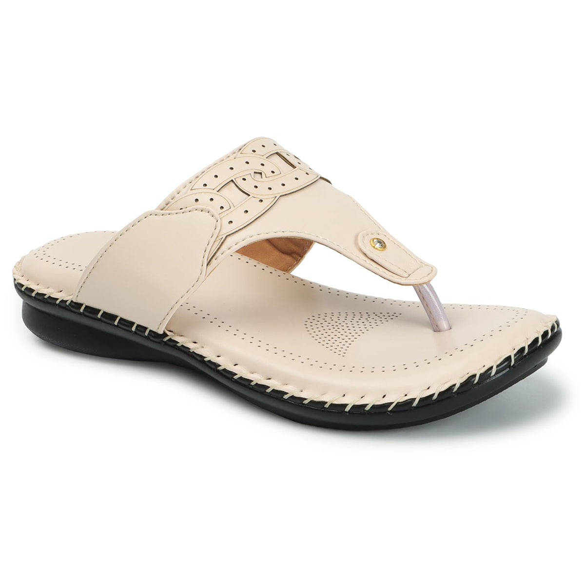 SHENELLFASHION Slippers for Women Stylish with Extra Soft Footbed, Lightweight & Comfortable SlipOn Sandals (Cream, numeric_4) 4
