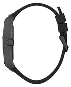 GUESS Men's 44 mm Watch - Black Strap Black Dial Black Case