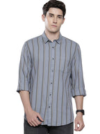 The Indian Garage Co Mens Slim Fit Striped Long Sleeves Shirt