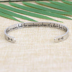 JoycuFF Sympathy Gift for Her Motivating Jewelry for Women Birthday Gift Ideas Inspirational Engraved Stainless Steel Cuff Brace