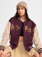 The Souled Store Official Harry Potter : Hogwarts Women and Girls Long Sleeve Button Front Multicolor Graphic Printed Oversized