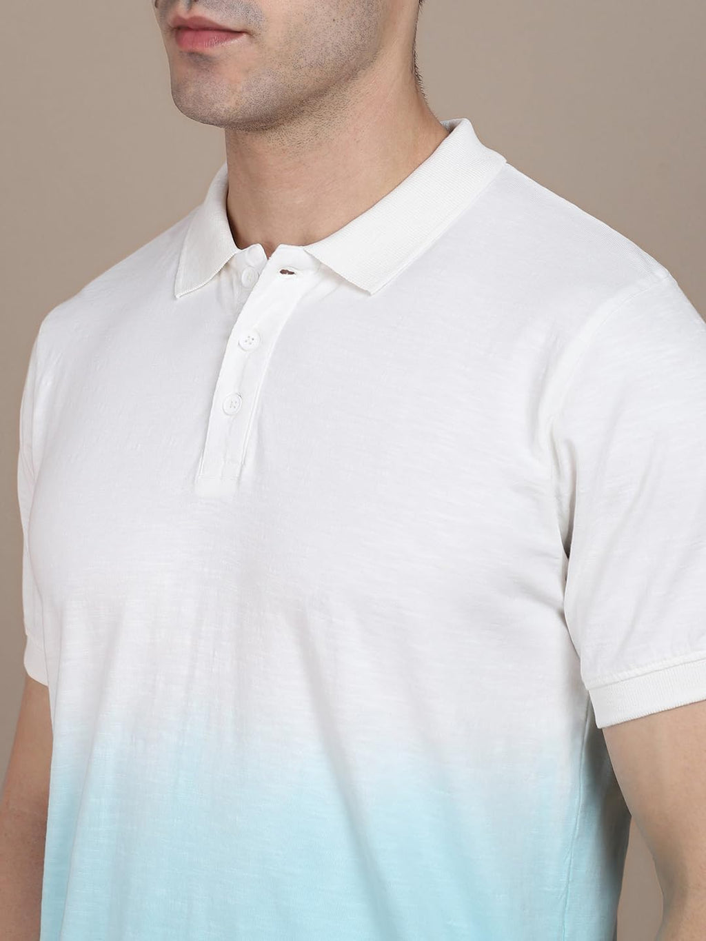 Dennis Lingo MenS Cotton Green Solid Polo T-Shirt