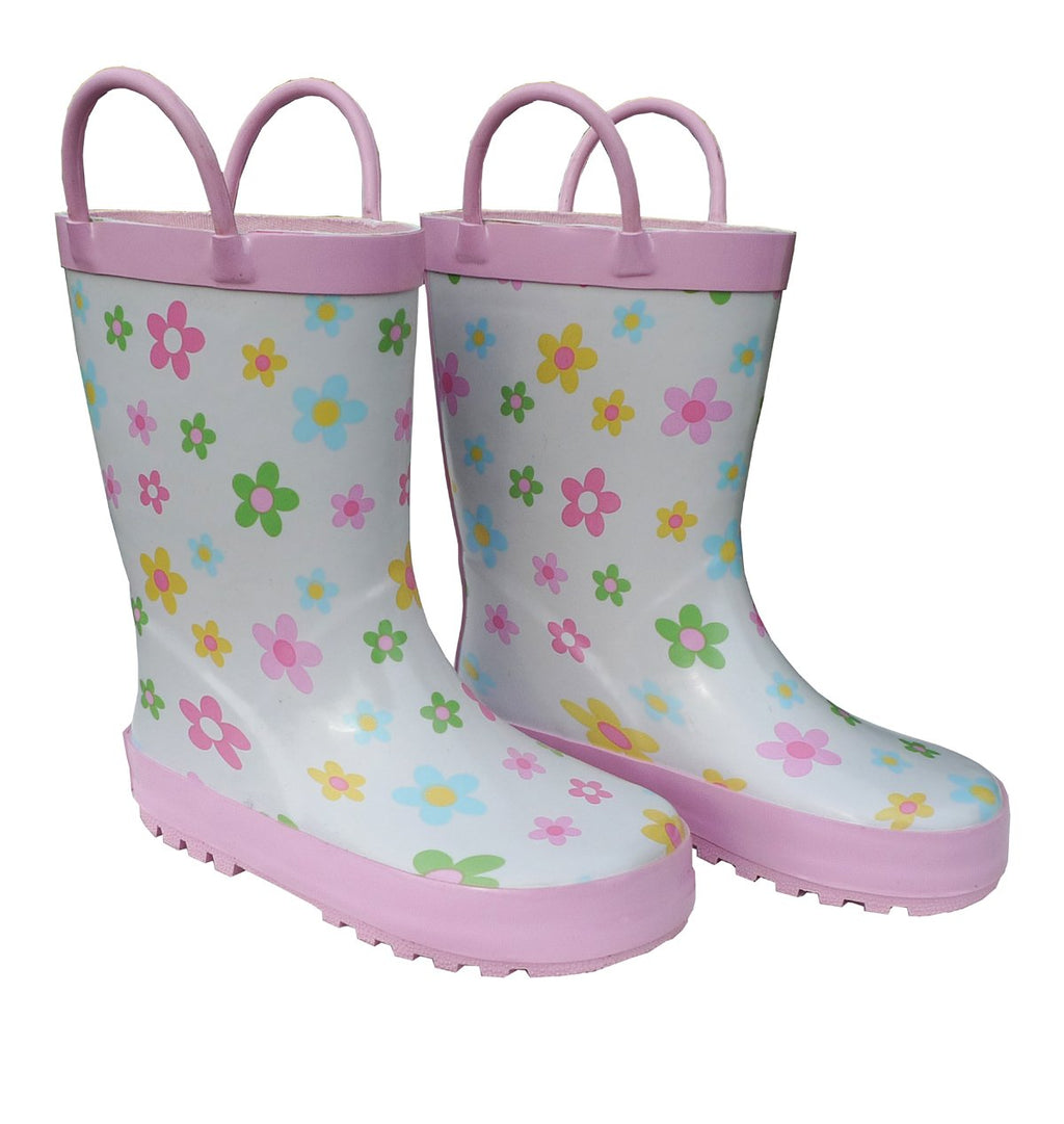 Foxfire FOX-600-52-8 Childrens Pastel Posies Rain Boot - Size 8