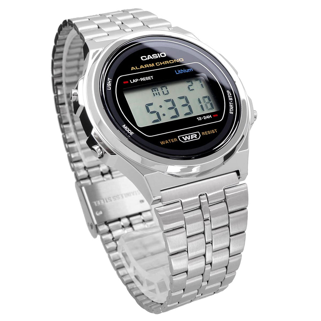 Casio A171 Vintage Stainless Steel Resin Digital A171WE-1A A171WE-1 Unisex Watch