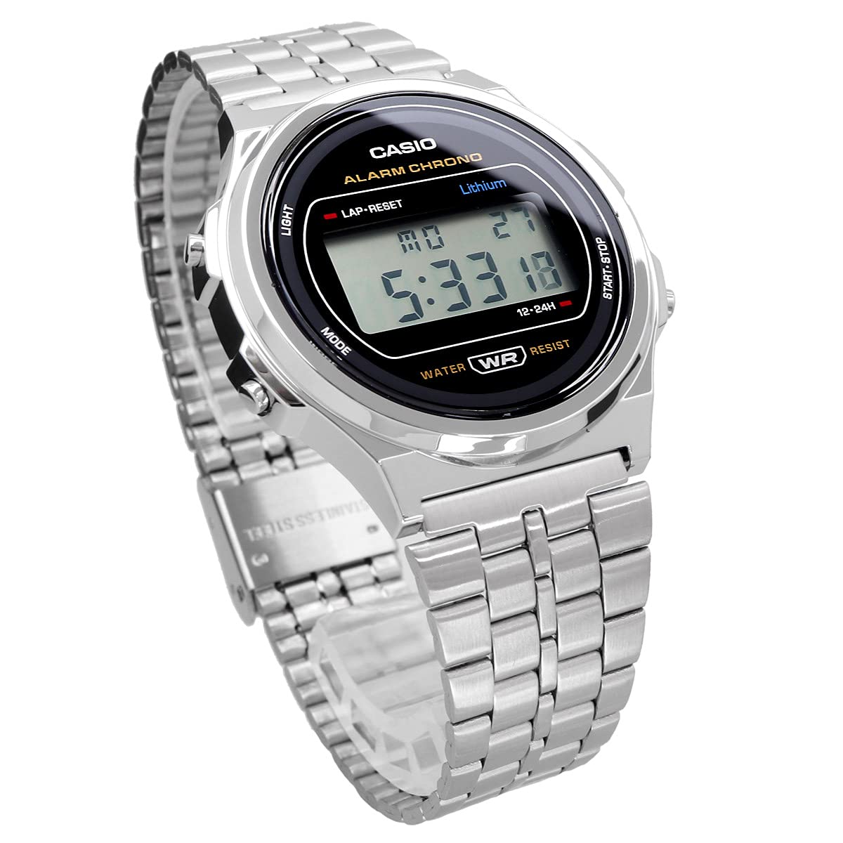 Casio A171 Vintage Stainless Steel Resin Digital A171WE-1A A171WE-1 Unisex Watch