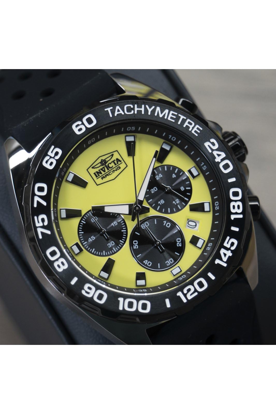 Invicta Men's Analog Quartz Watch with Silicone Strap 47770, Silver, Strap