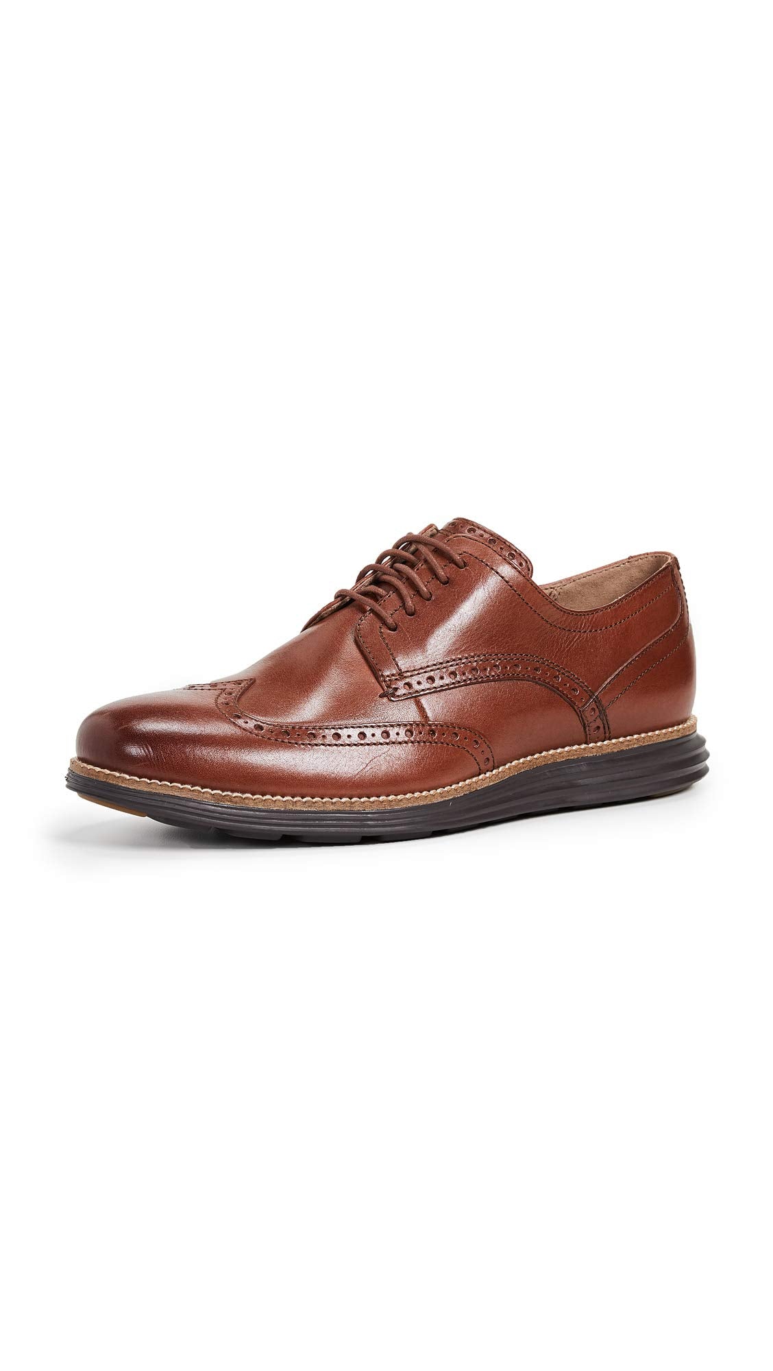 Cole Haan Mens OriginalGrand Shortwing Wingtip Oxford, Woodbury/Java, 13 12