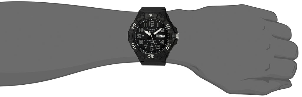 Casio Men's MRW-210H-1AVCF Diver Style Analog Display Quartz Black Watch