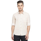 Pepe Jeans MenS Solid Slim Fit Casual Shirt (Pm306588_Beige Xl)