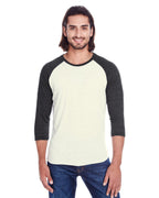 Unisex Triblend 34-Sleeve Raglan - cRM cRD BLK TRB - 3XL(D0102H7KcNJ)