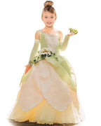 CQDY Princess Costume for Girls Fancy Fairy Halloween Party Dress Up Toddler Baby Tale Role Play Green Dress
