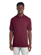 Jerzees Men's SpotShield Stain Resistant Polo Shirts (Short & Long, Short Sleeve-Maroon, Medium