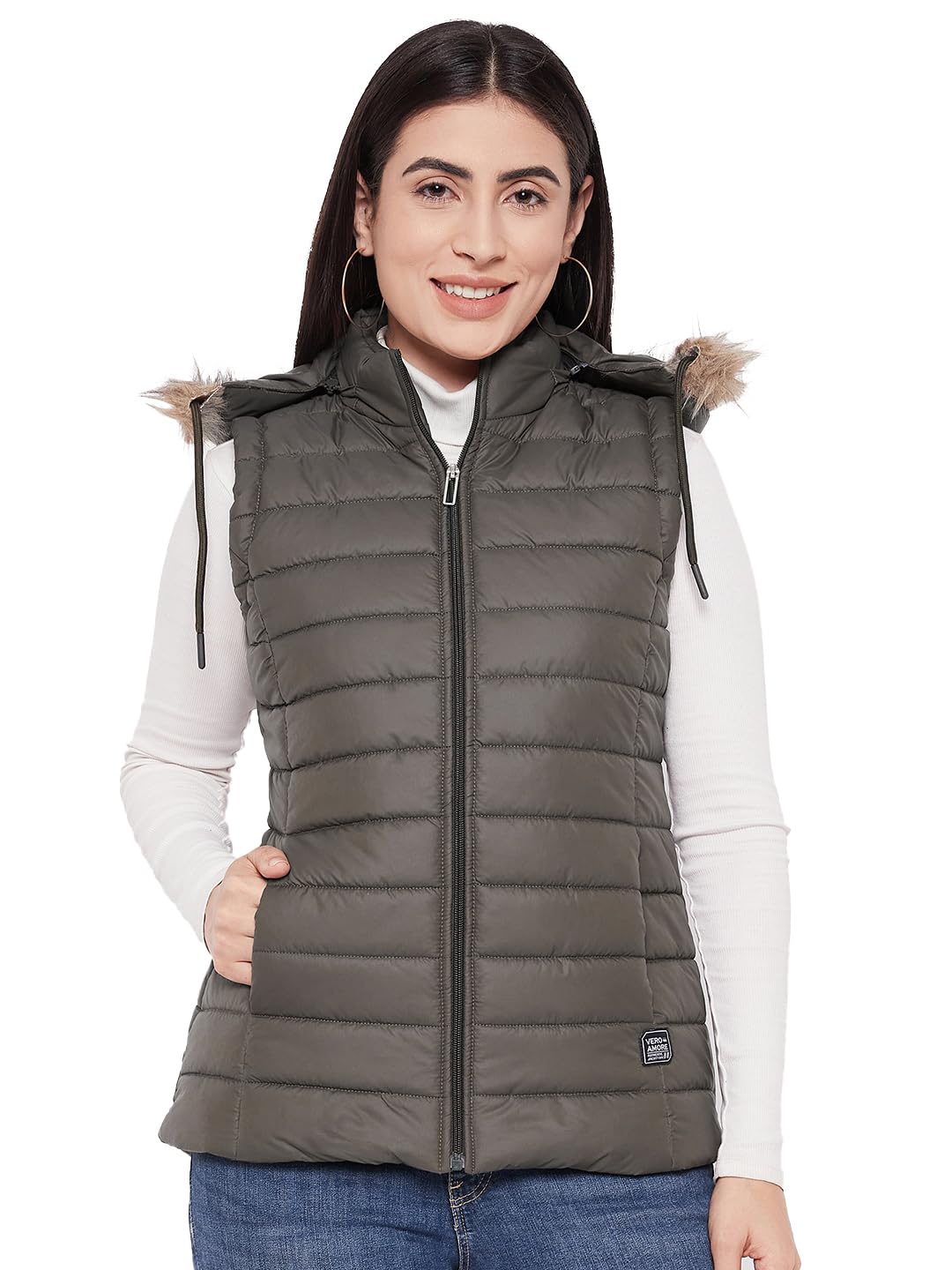 Vero Amore Women Winterwear JacketVEROAMOREWJSL2385OLIVE 2