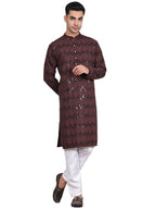 Jompers Mens Sequin & Embroidered Kurta Pyjama Set