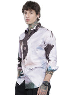 The Indian Garage Co Mens Slim Fit Abstract Print Long Sleeves Party Shirt
