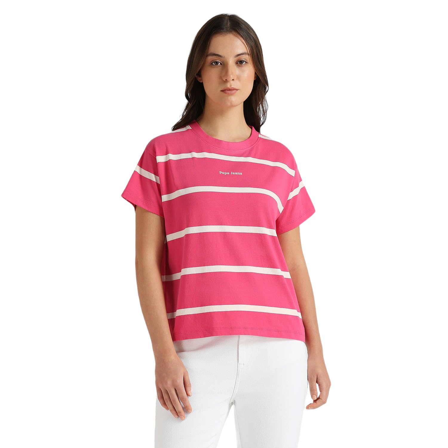Pepe Jeans WomenS Regular Fit T-Shirt (Pl506085_Pink