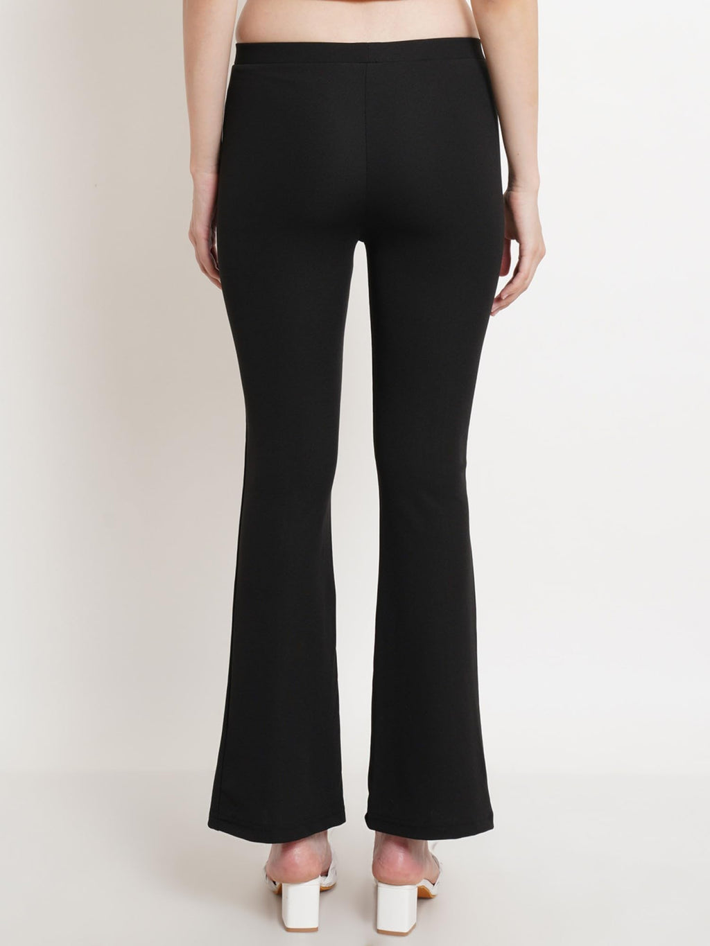 POPWINGS Casual Solid Regular Fit Trouser for Women | Regular Fit Straight Leg Women Trouser for Summer | Semi Formal Office Wom