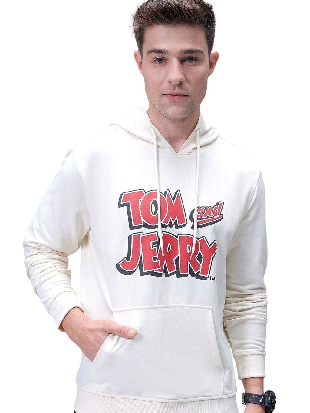 The Indian Garage Co Mens Regular Fit Character Print Overhead Hoodie