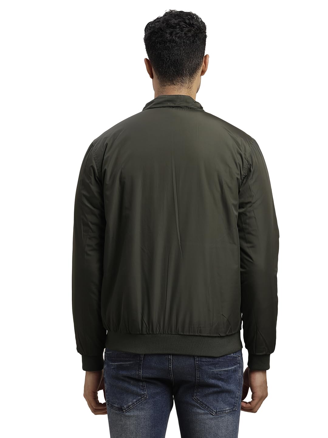 Turtle Men Polyster Solid Regular Fit Full Sleeve Navy & Green Reversible Windcheater Jacket