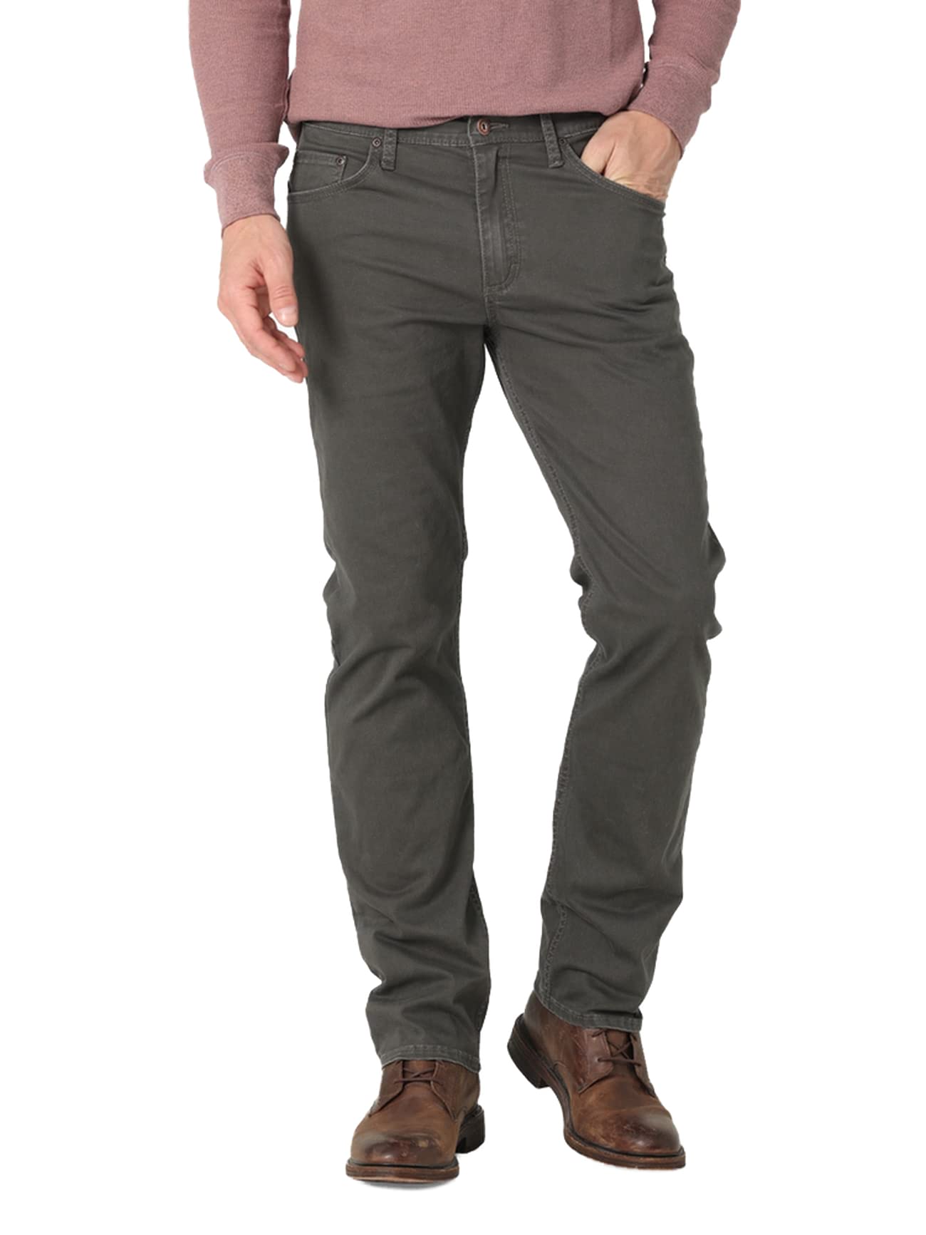 Wrangler Authentics Men's Slim Fit Straight Leg Jean, Anthracite, 40W x 32W