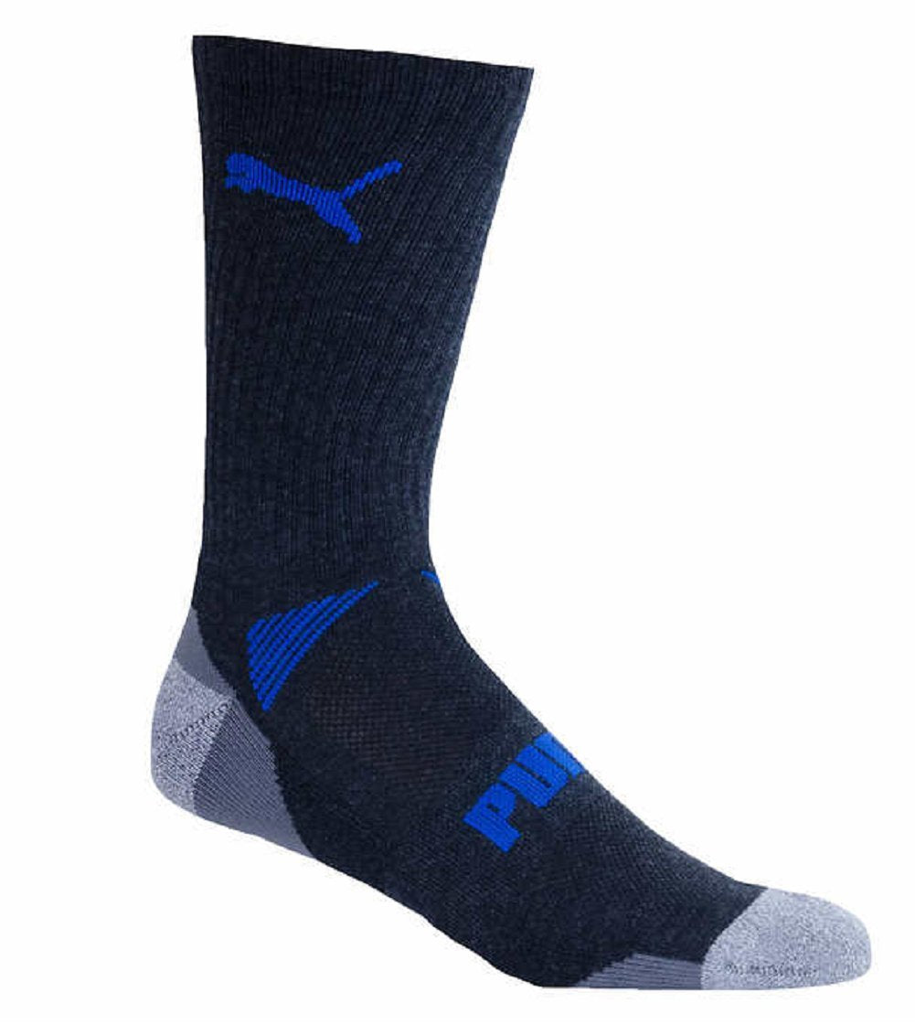 PUMA Men's Core Athletic Cushioned Crew, Black Combo, Sock Size 10-13, Shoe Size 6-12