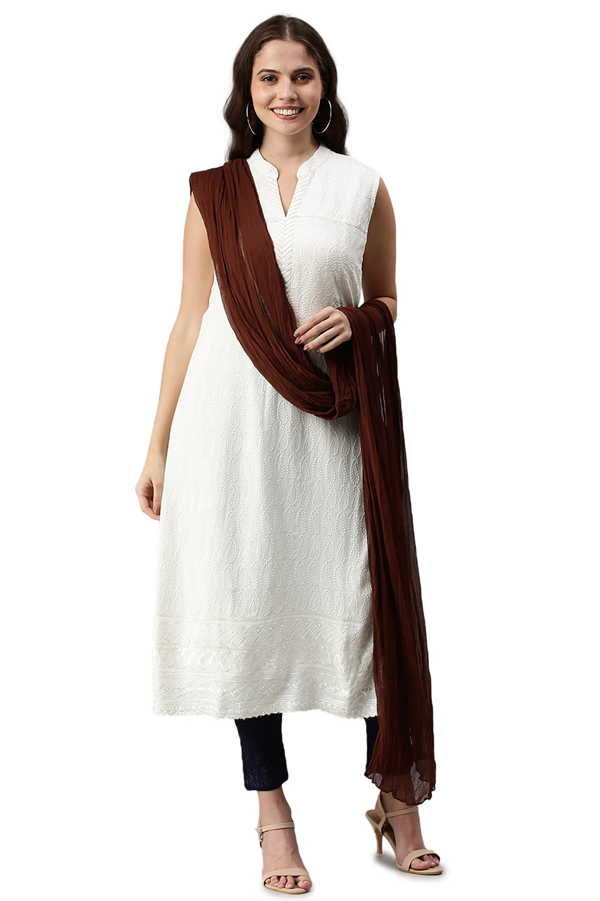 Soch Women Georgette Solid Dupatta