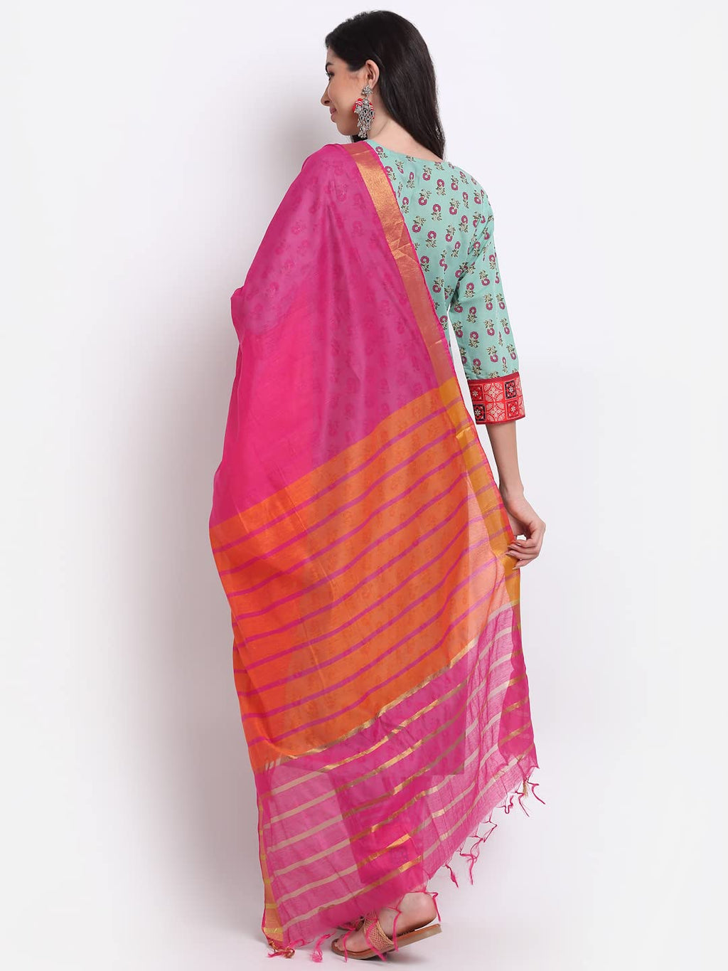 Anni Designer Women'S Cotton Straight Kurta With Pant & Dupatta (Dona Sea Green)