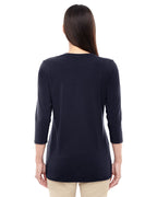 Ladies Perfect FitBracelet-Length V-Neck Top - WHITE - XS(D0102H76K5T)