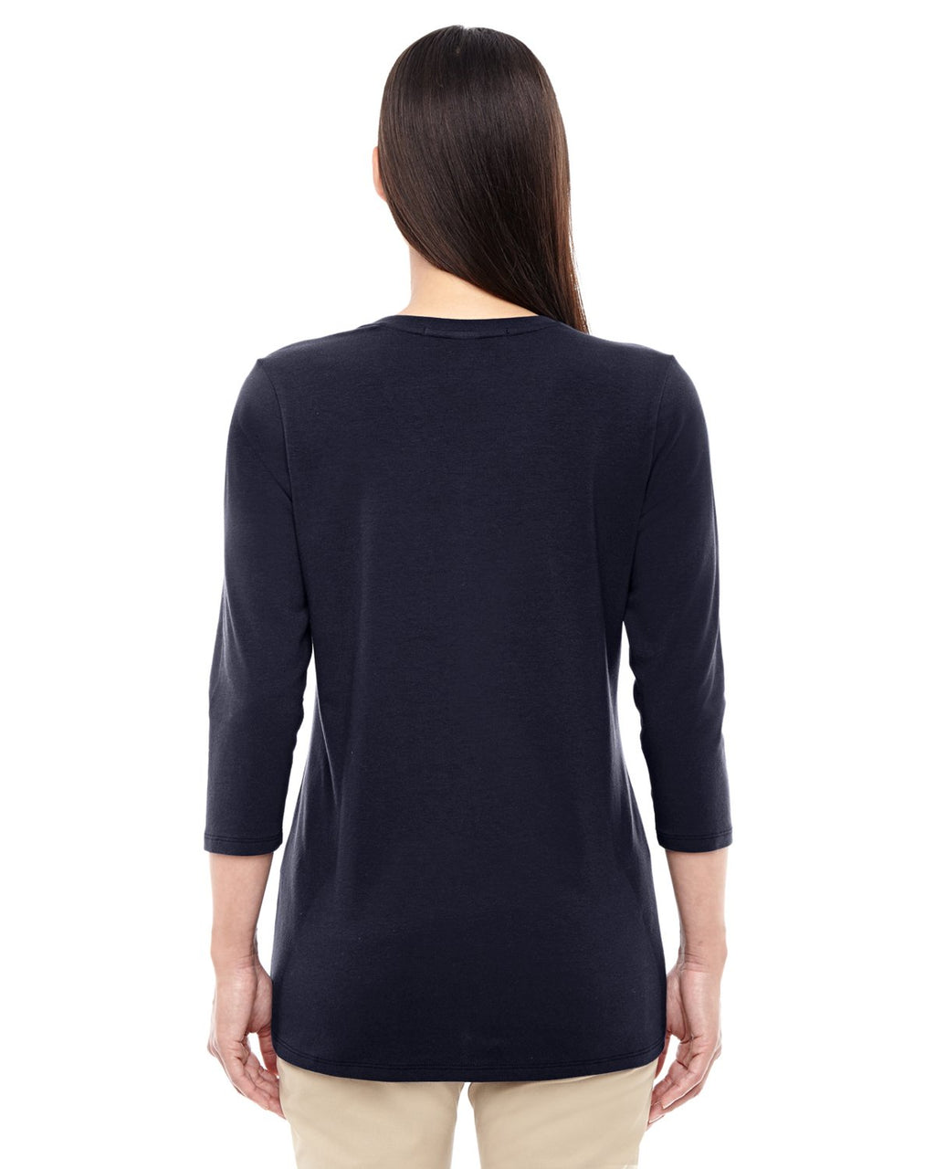 Ladies Perfect FitBracelet-Length V-Neck Top - WHITE - XS(D0102H76KX6)