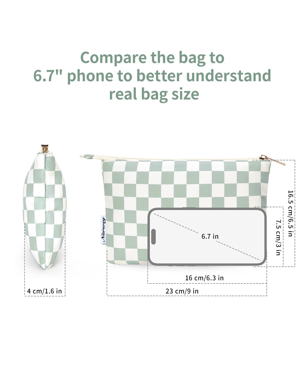 Narwey Small Makeup Bag for Purse Travel Makeup Pouch Cosmetic Bag Zipper Pouch Bags for Women