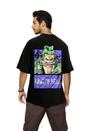 Bewakoof Cotton Mens Graphic Printed Oversized Fit T-Shirt_625522_Black_L