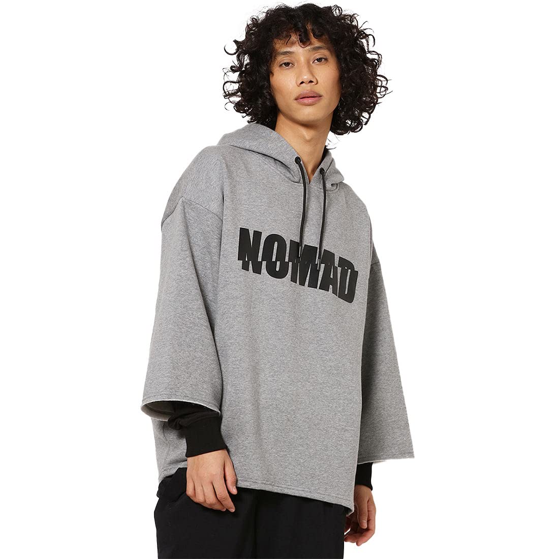 Bewakoof Mens Grey No Mad Typography Super Loose Fit Sweatshirt
