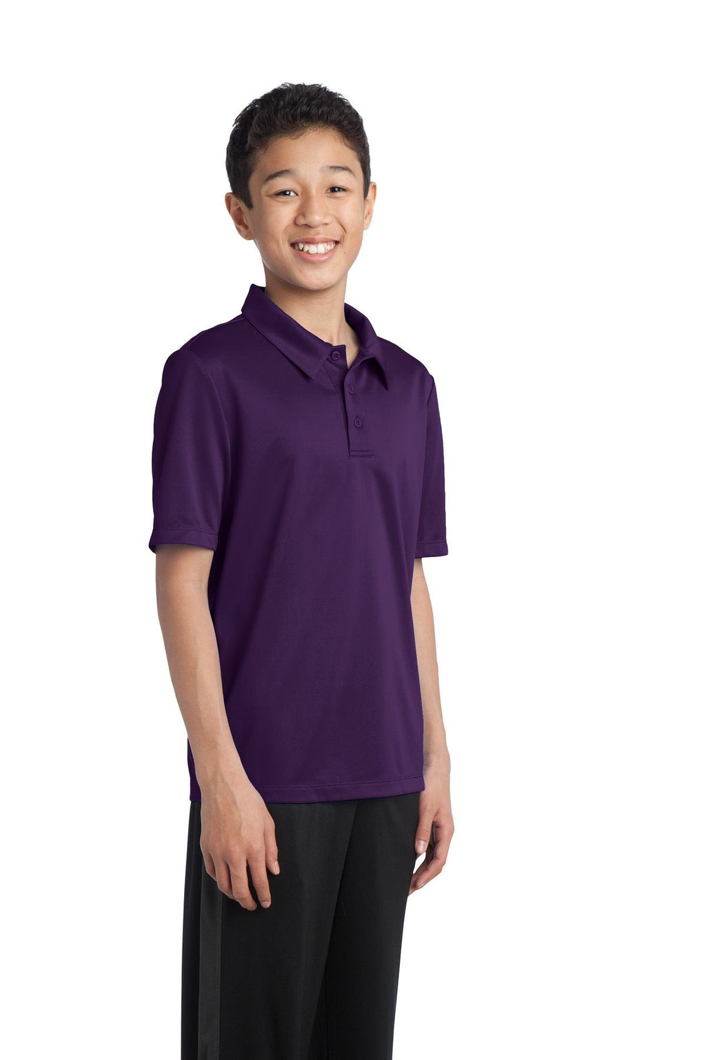 Port Authority Youth Silk Touch Performance Polo M Bright Purple
