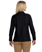 Ladies Pima Piqu Long-Sleeve Polo - BLAcK - S(D0102H7YRgX)