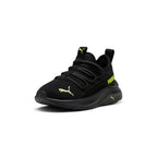 PUMA Softride ONE4ALL Slip ON Sneaker, Black-Lime Pow-Cool Dark Gray, 10.5 US Unisex Little Kid