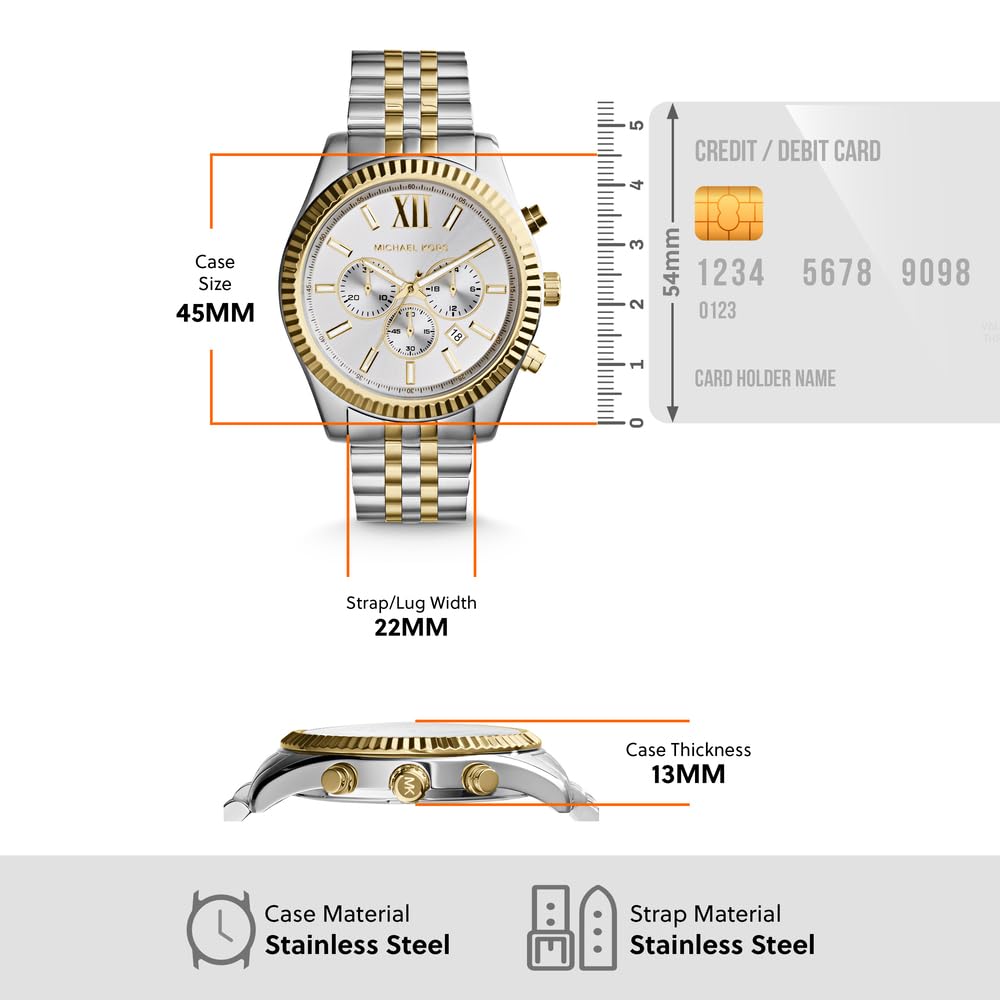 Michael Kors Lexington Chronograph Two-Tone Stainless Steel Men's Watch (Model: MK8344)