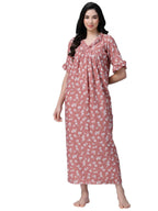 OOMPH! Cotton Blend Nighty for Womens | Night Gown | Nighty | Nightdress | Maxi Dress | Sleepwear | Gown for Women | Nighties |