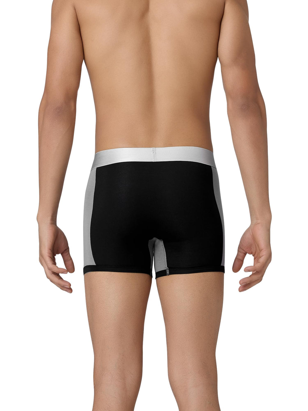 XYXX Mens Modal Classic Regular Trunks (Pack of 1) (XYTRNK_R8_1_Black & Steel Grey