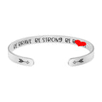 Bracelets for Women Wife Best Friend Sister Valentine's Birthday Christmas Gifts for Women Silver Simple Bangle Cuff with Secret