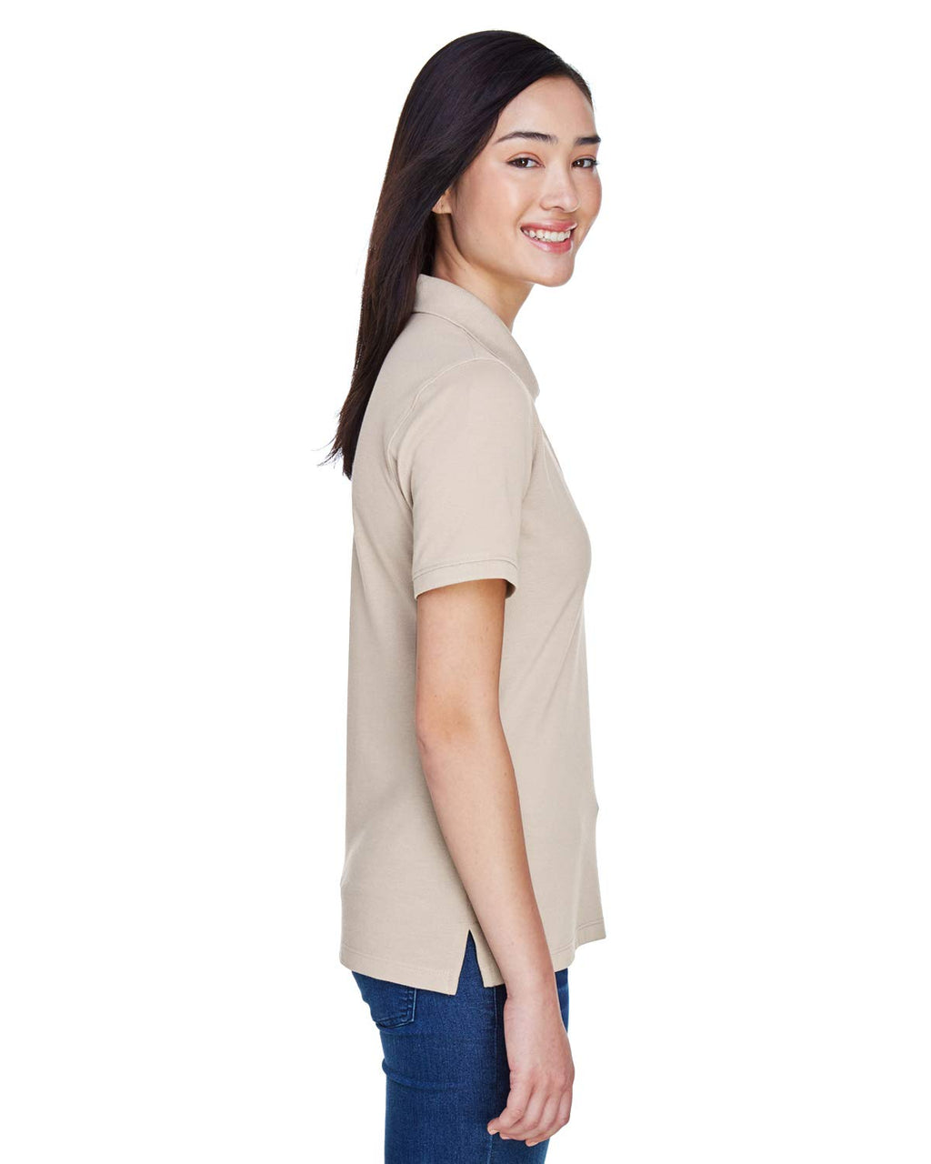 Ladies 56 oz Easy BlendPolo - WHITE - XS(D0102H763BX)