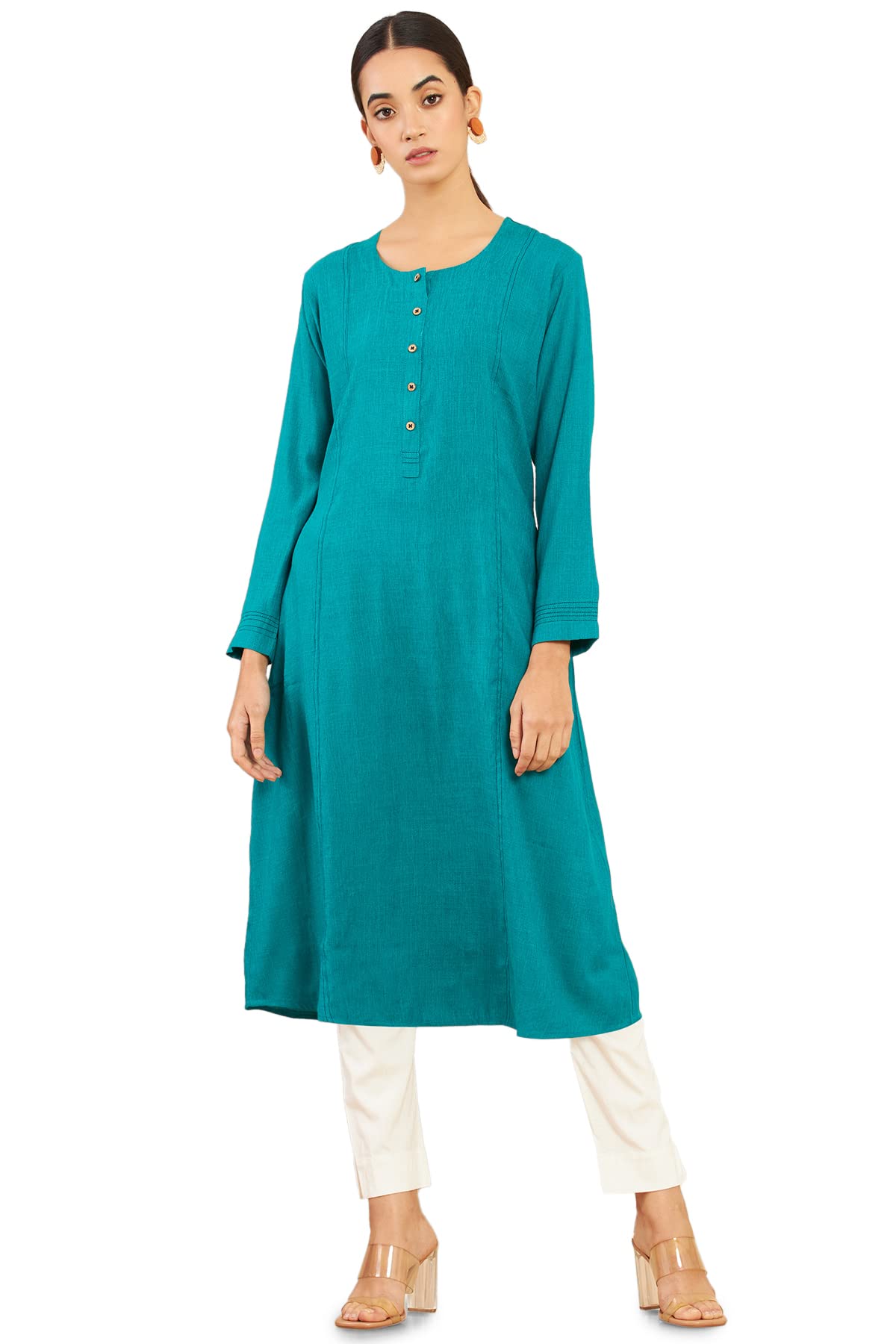 Soch Women Rayon Solid Kurti