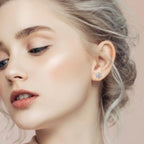 925 Sterling Silver Earrings for Women: Round Cubic Zirconia Screw Back Stud Earrings for Sensitive Ears Hypoallergenic Small Ea