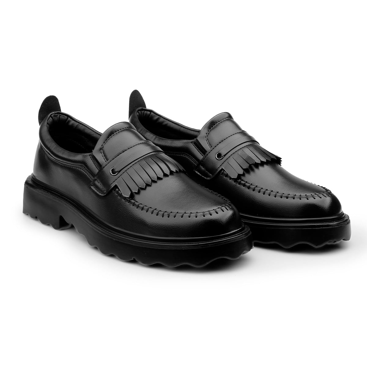 BXXY Mens Black Casual Formal SlipOn Loafer and Moccasion Outdoor Shoes with Faux Leather Material  7 UK 7